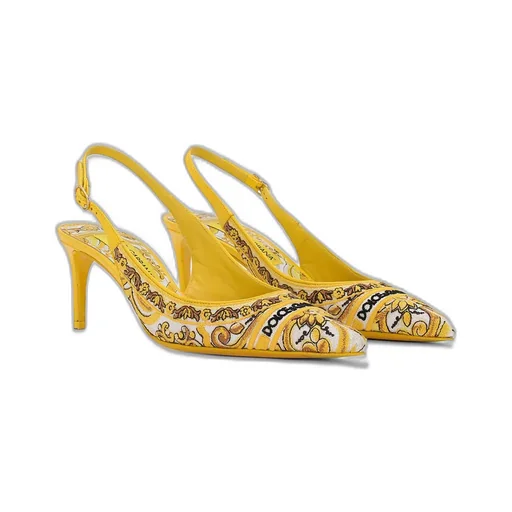 Majolica Embroidered Slingback Pumps