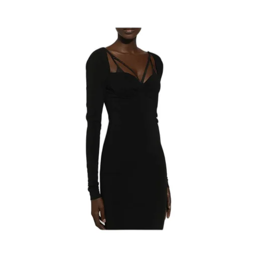 Jersey Milano Rib Calf-Length Dress