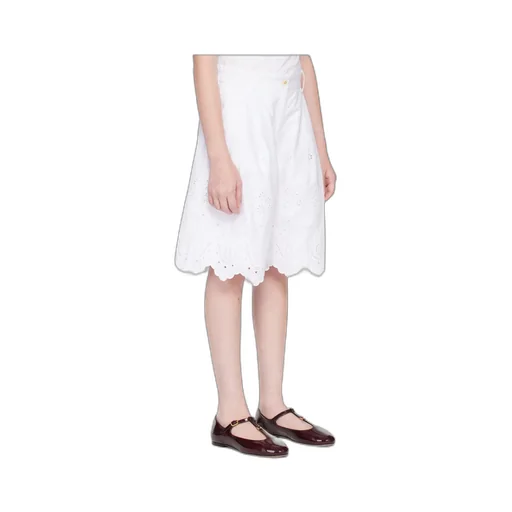Poplin And Broderie Anglaise Shorts