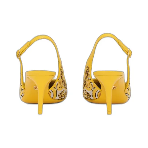 Majolica Embroidered Slingback Pumps