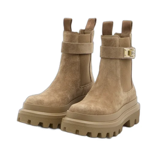 Dg Logo Plaque Ankle Boots