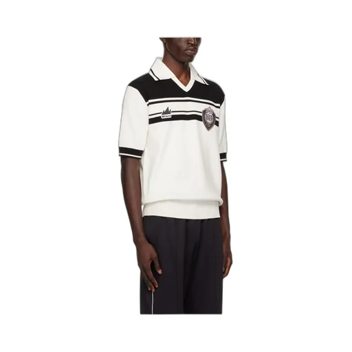 Logo Patch V-Neck Polo Shirt