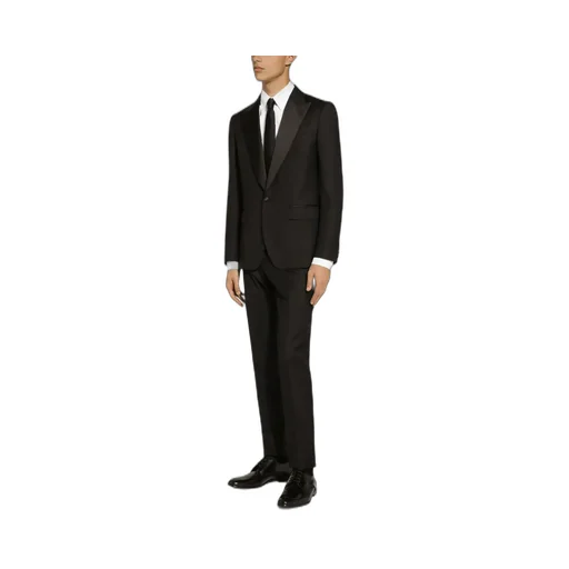 Single-Breasted Pleated Tailored Suit