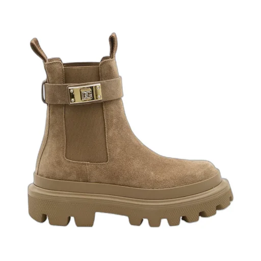 Dg Logo Plaque Ankle Boots