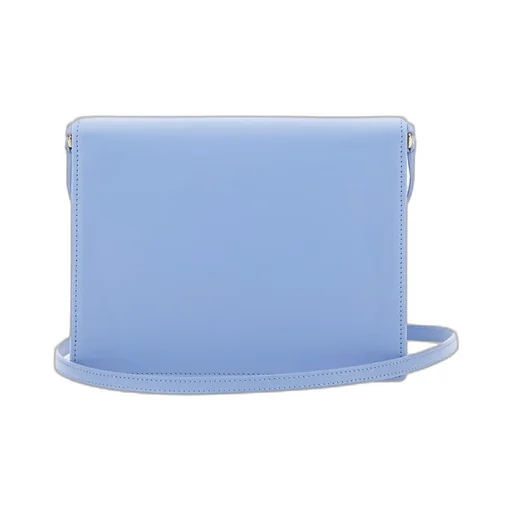 Logo Embossed Foldover Top Crossbody Bag