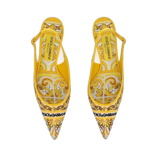 Majolica Embroidered Slingback Pumps