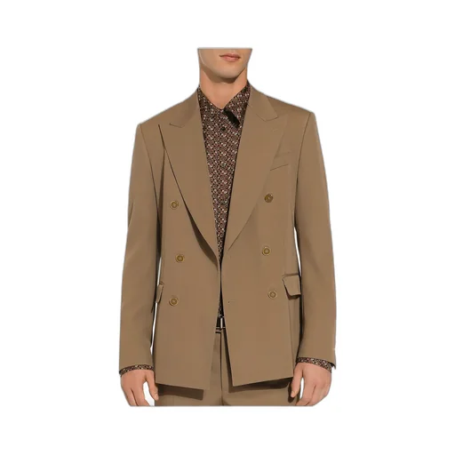 Double-Breasted Gabardine Jacket
