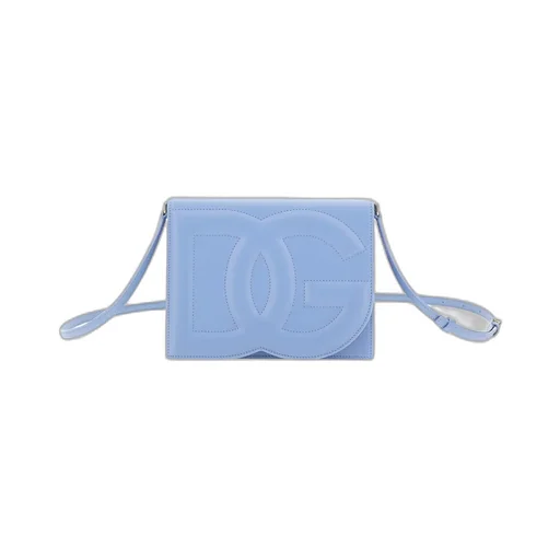 Logo Embossed Foldover Top Crossbody Bag
