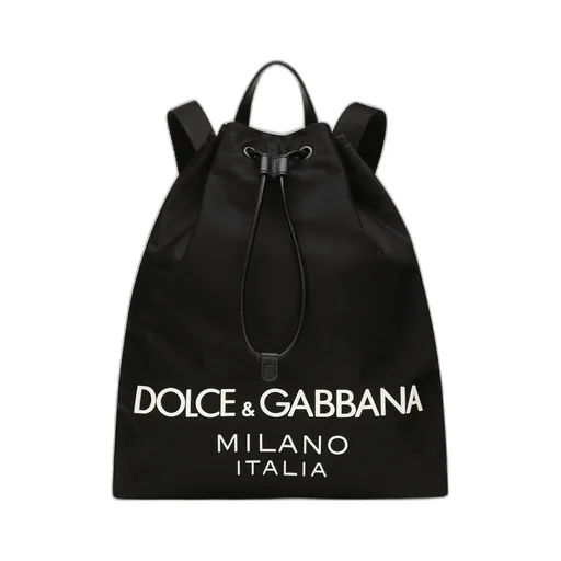 Logo Printed Drawstring Backpack