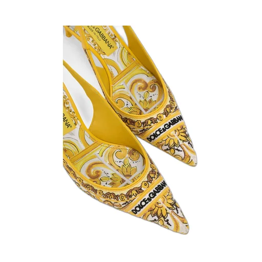 Majolica Embroidered Slingback Pumps