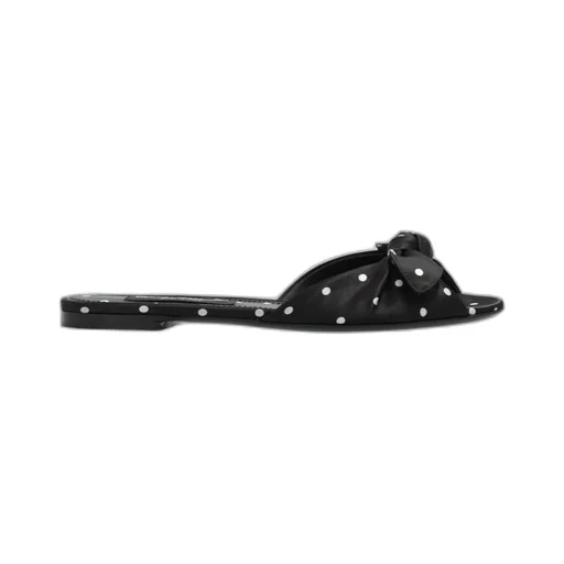 Bow-Detailed Satin Sliders