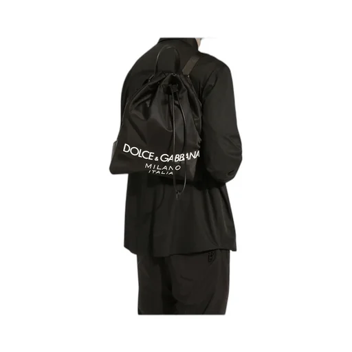 Logo Printed Drawstring Backpack