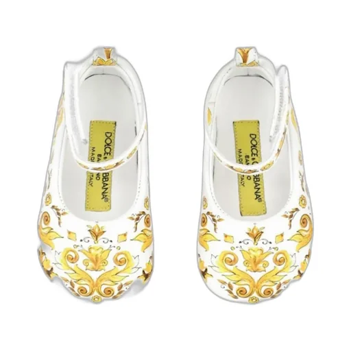 Majolica Leather Ballerina Shoes