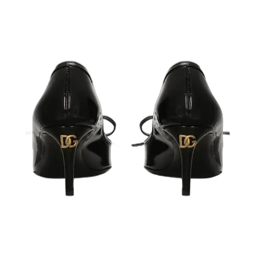 Dg Logo Plaque Bow Detailed Pumps