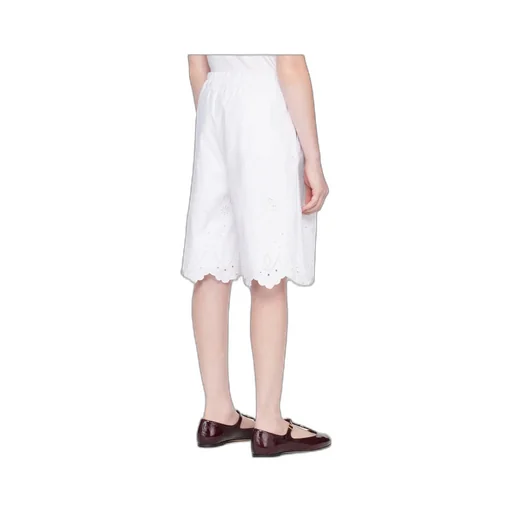 Poplin And Broderie Anglaise Shorts