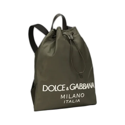Logo Printed Drawstring Backpack