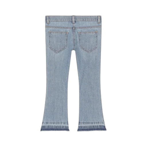 Branded Tag Flared Jeans