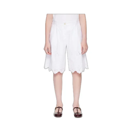 Poplin And Broderie Anglaise Shorts