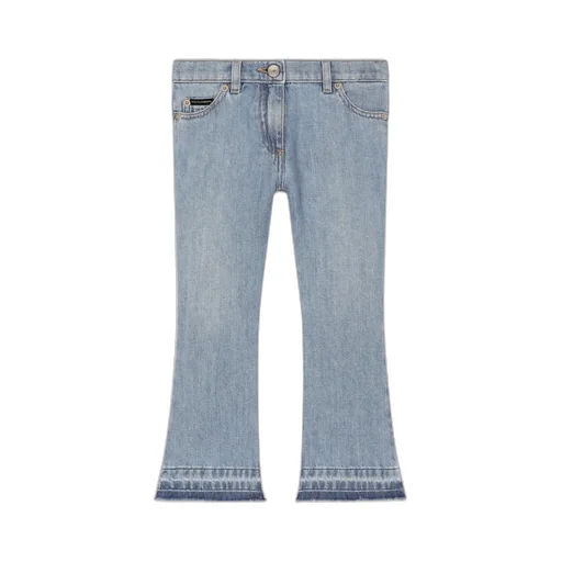 Branded Tag Flared Jeans