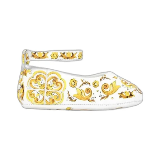 Majolica Leather Ballerina Shoes