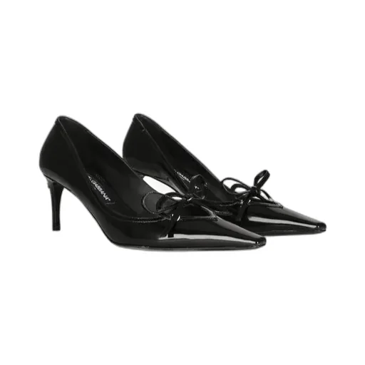 Dg Logo Plaque Bow Detailed Pumps