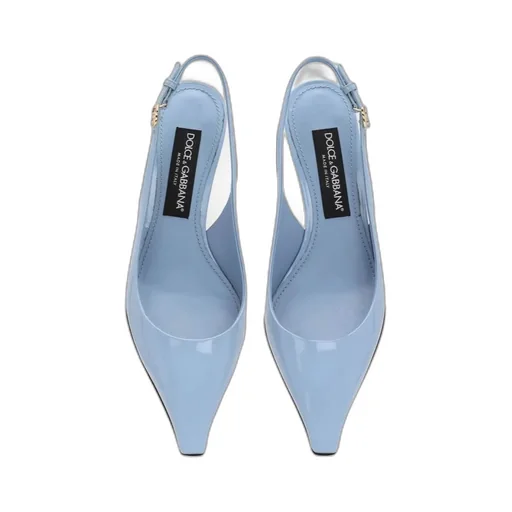 Dg Logo Plaque Slingback Pumps