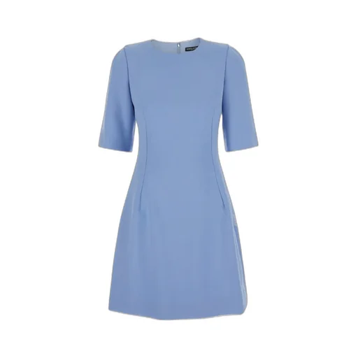 Fitted Waist Short-Sleeved Midi Dress