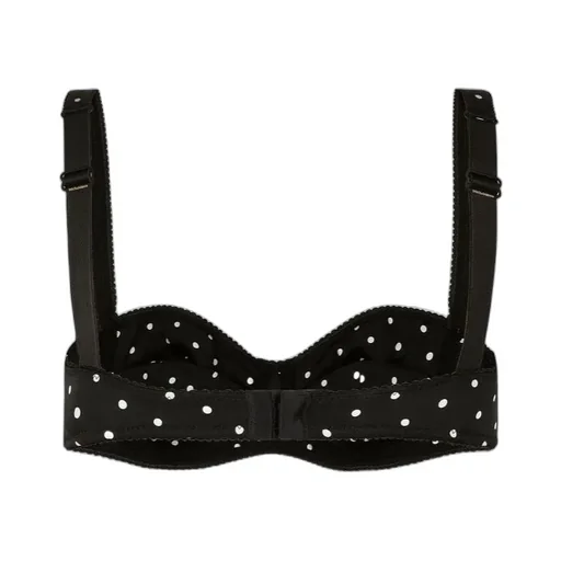 Polka Dot-Print Balconette Bra