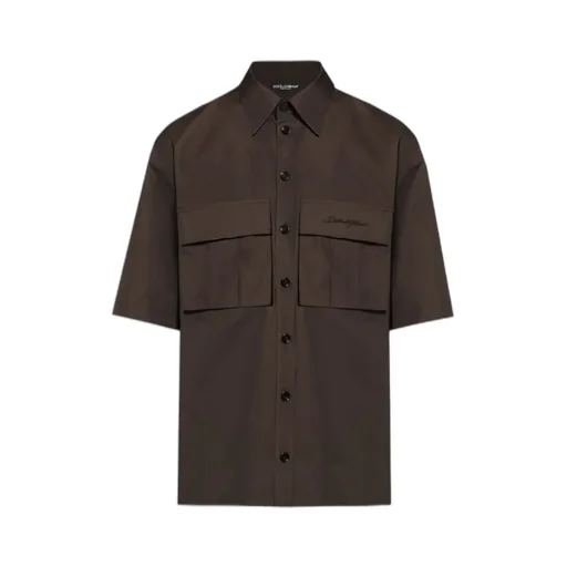 Logo-Embroidered Cargo Shirt