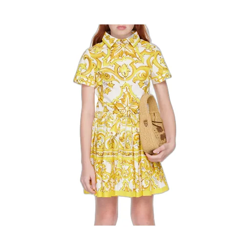 Majolica Tie Cropped Shirt