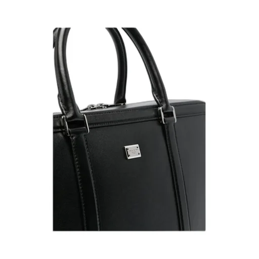 Logo Plaque Zipped Briefcase