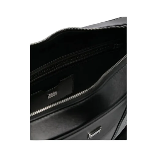 Logo Plaque Zipped Briefcase
