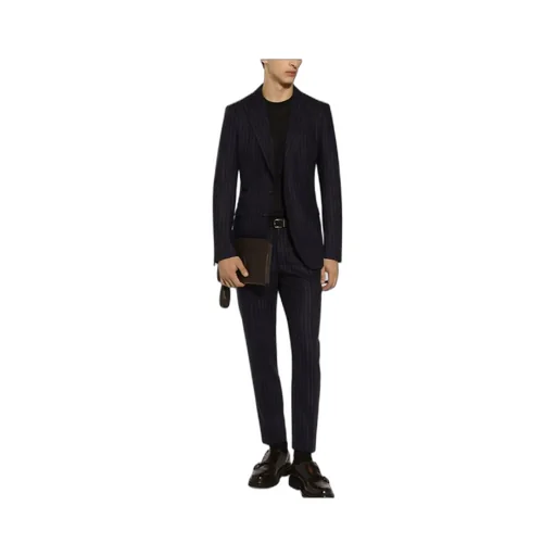 Tailored Pinstriped Flannel Pants