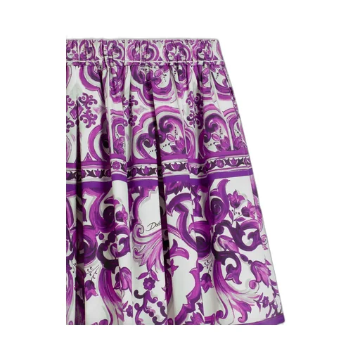 Graphic-Print Cotton Skirt