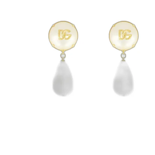 Dg Logo Pearl Earrings