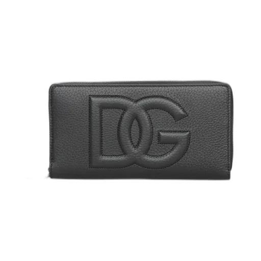 Dg Logo Embossed Zip-Around Wallet