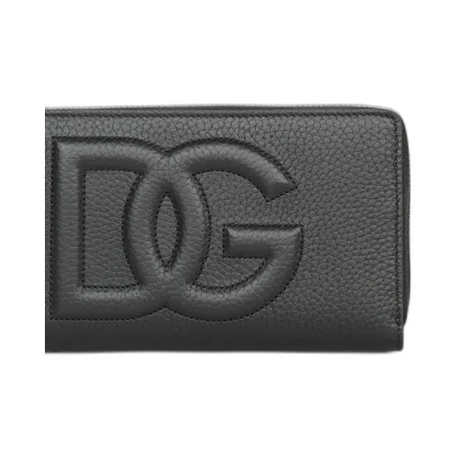Dg Logo Embossed Zip-Around Wallet