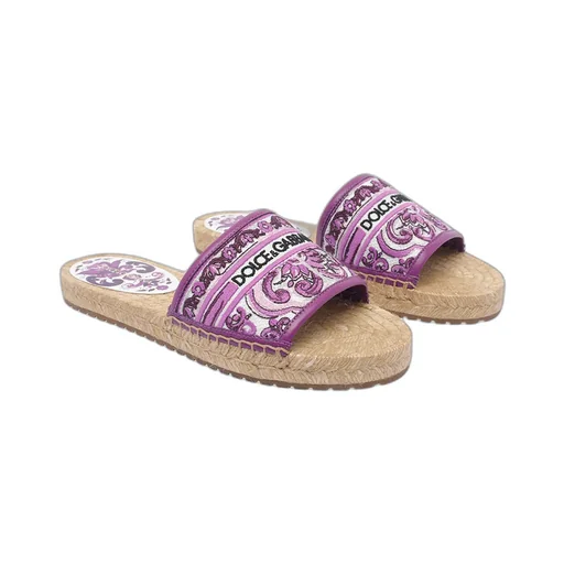 Logo Embroidered Espadrille Slides