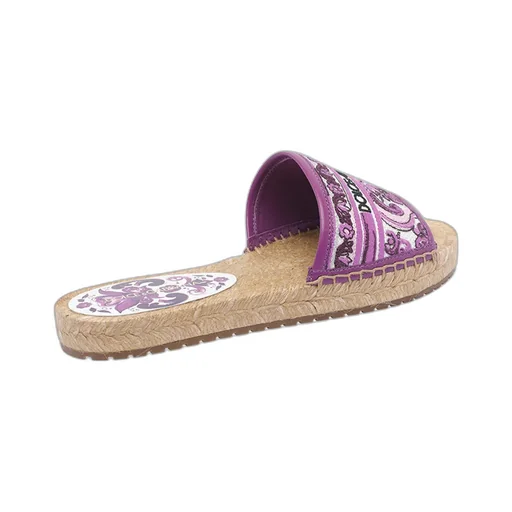 Logo Embroidered Espadrille Slides