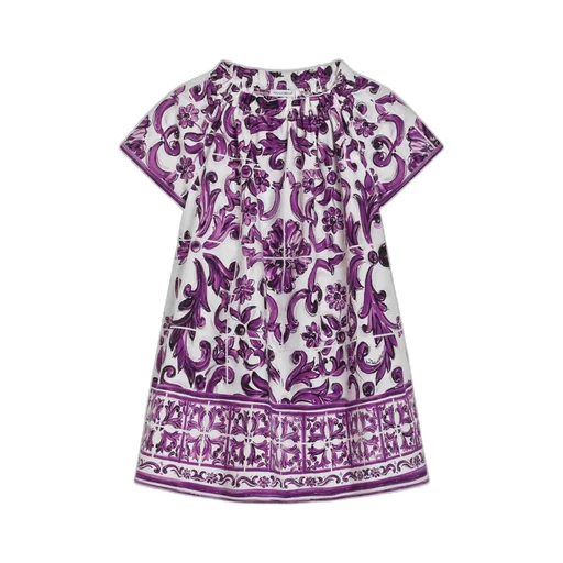 Graphic-Print Cotton Dress