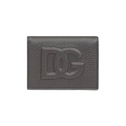 Logo Embossed Foldover Top Wallet