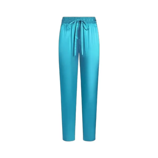 Drawstring-Waist Satin Trousers