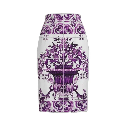 Graphic Printed Midi Skirt
