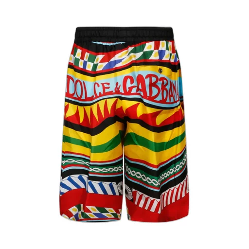 Carretto Printed Drawstring Bermuda Shorts
