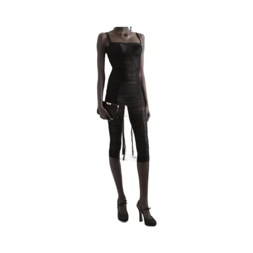 X Kim Draped Tulle Midi Dress