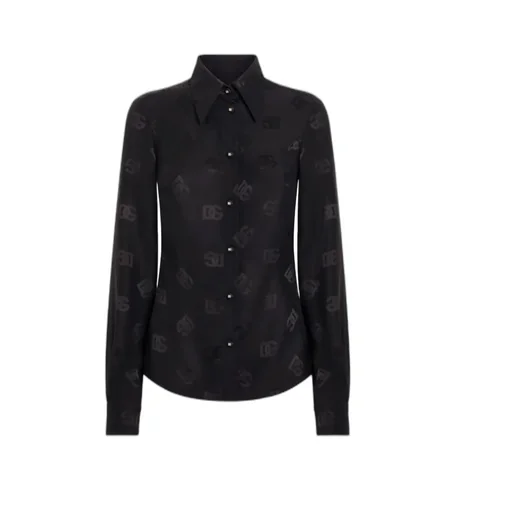 Dg Logo Jacquard Long-Sleeved Shirt