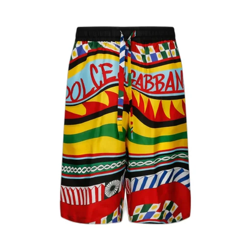 Carretto Printed Drawstring Bermuda Shorts