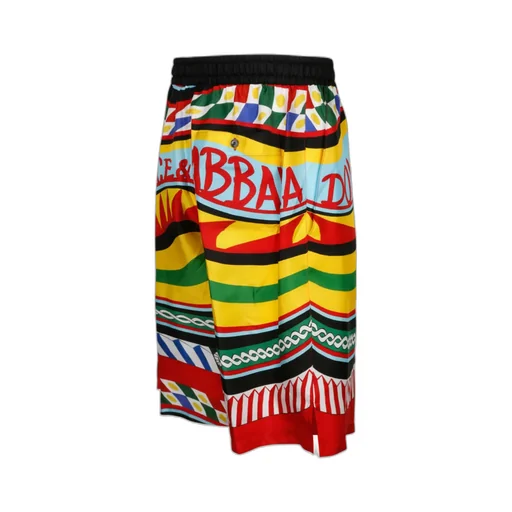 Carretto Printed Drawstring Bermuda Shorts