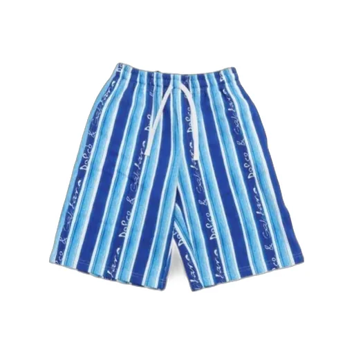 Stripe Printed Fleece Shorts