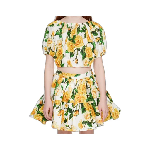 Floral Print Cropped Top